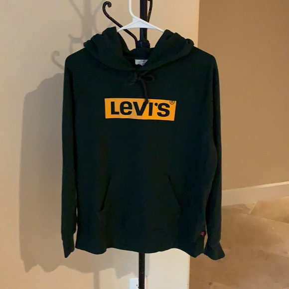 Levi's Tops - - Levi’s Green Graphic Logo Hoodie Sweatshirt